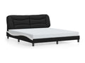 Cadre de lit avec LED sans matelas noir et blanc 180x200 cm 05922TPFG