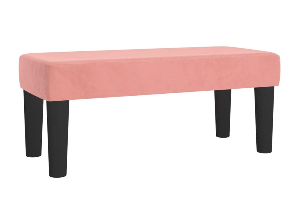 Lit à sommier tapissier et matelas Rose 80x200 cm Velours 02694UPCN