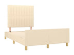 Cadre de lit avec tête de lit Crème 120x200 cm Tissu 48955CFPI