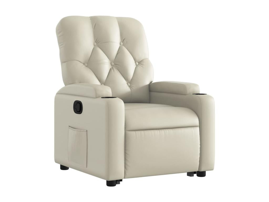 Fauteuil inclinable Crème Similicuir 51440JXSU