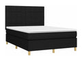 Sommier tapissier avec matelas et LED Noir 140x190 cm Tissu 40762WJZH
