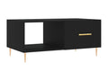 Table basse noire 90x50x40 cm bois d'ingénierie 68293DFEL