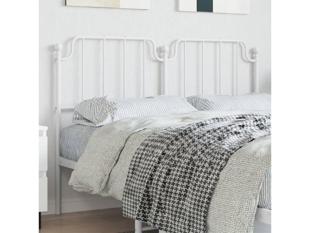 Tête de lit métal blanc 160 cm 33373VDHT