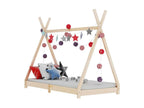 Lit cabane enfant Bois de pin massif 70x140 34651TDRN