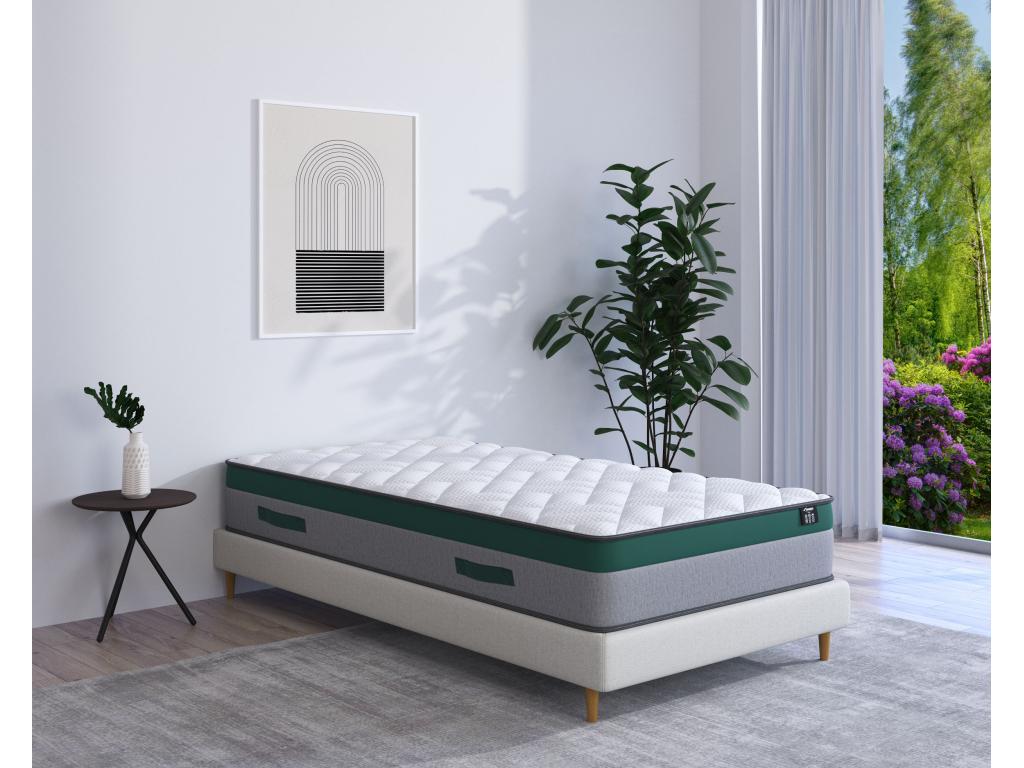 Matelas 90x190 cm ressorts ensachés ép.22cm - Artvivrestore 09943BMOE