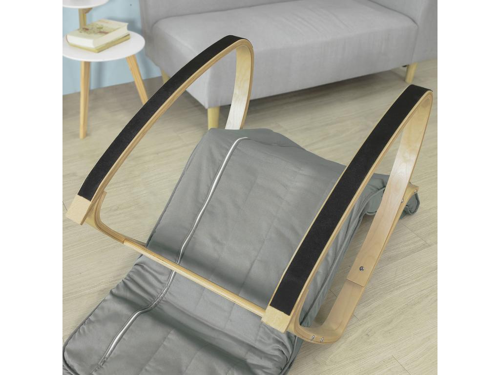 Fauteuil À Bascule Avec Repose-pied réglable Rocking Chair Fauteuil Calmetop Gris Fst16-dg 94134GKYG