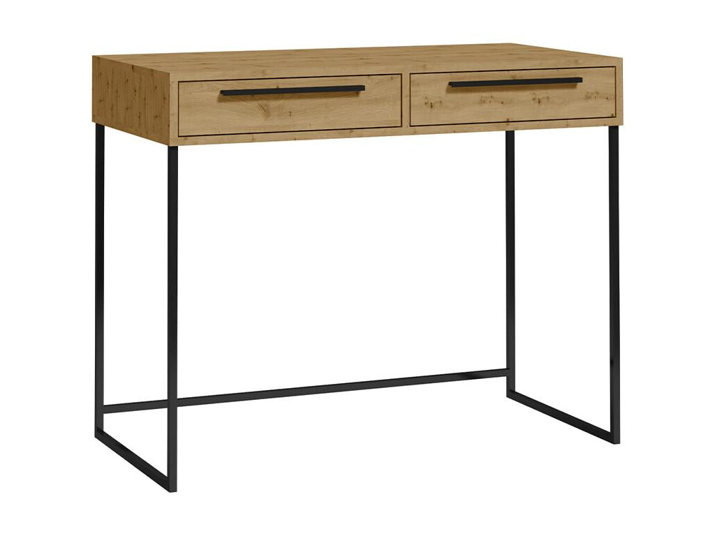 Bureau 2 tiroirs Nidchicshop Bois et Noir 80859WTXU