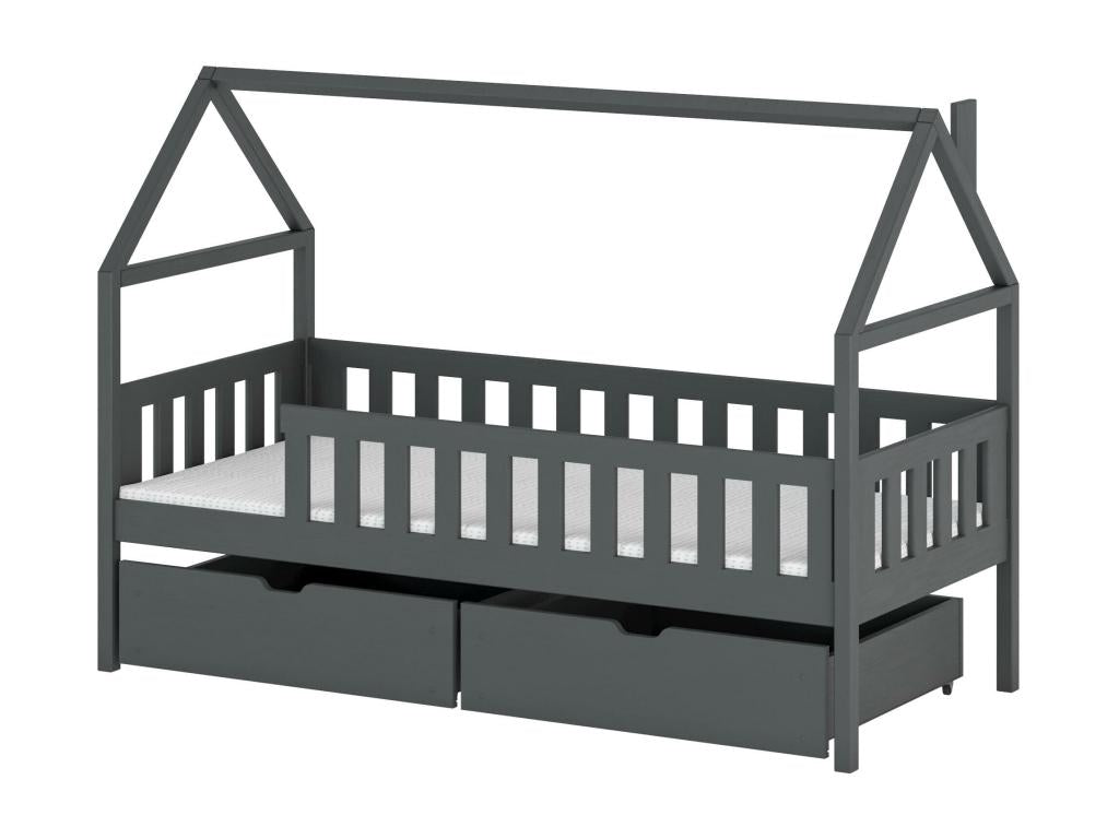 Lit cabane Nidchicshop HB004 90x190 cm Graphite 37378QXMQ
