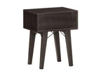 Table de chevet bois de récupération foncé noir Nidchicshop 40425FKHM