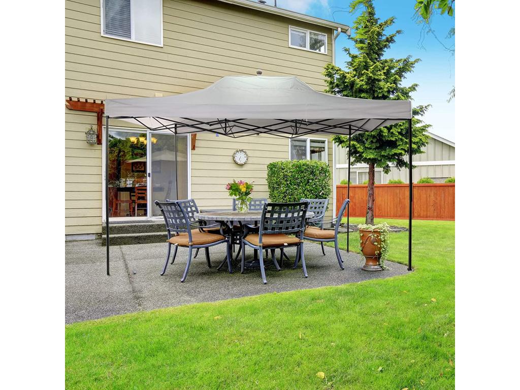 Gazebo Pliant Blanc Métal Polyester Aver Garde Marchés 3x4.5 30623DEYG