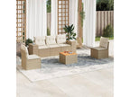 Salon de jardin avec coussins 6 pièces beige résine tressée 69867HOTV