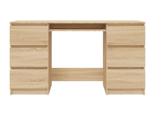 Bureau table poste de bois marron 140x50x77 cm 02 0023656 82056ORAR