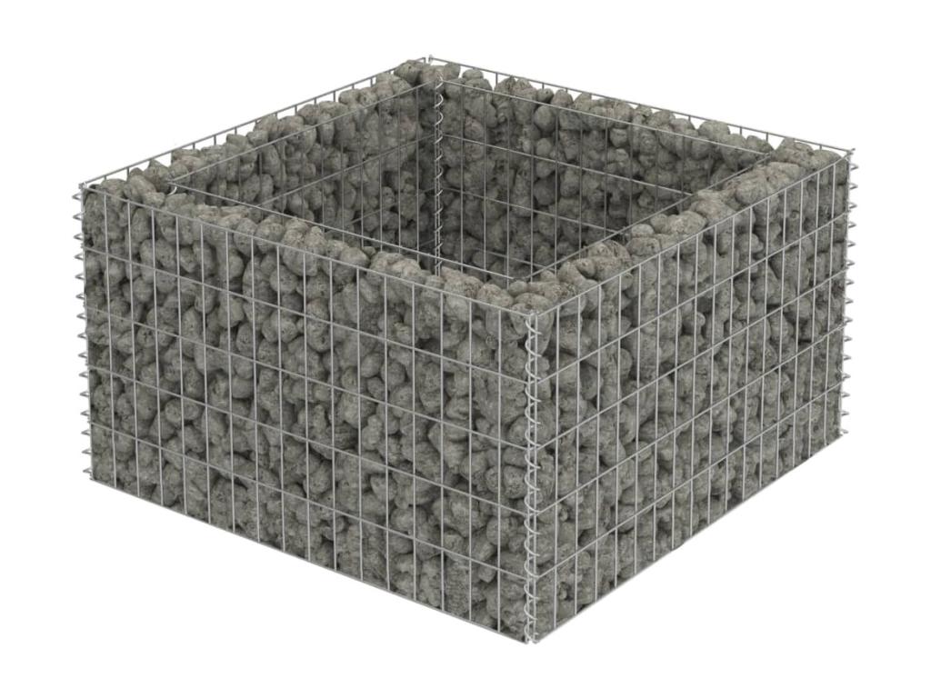 Lit surélevé à gabion Acier galvanisé 90x90x50 cm 40409QWSY