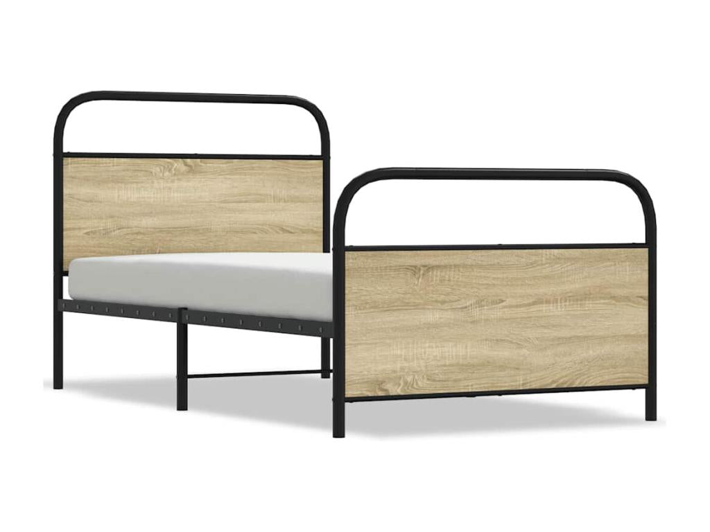 Cadre de lit sans matelas 100x190 cm chêne Calmetop 66227QNXR
