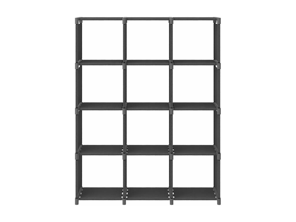 Etagère d'affichage 12 cubes Gris 103x30x141 cm Tissu 76331XFBZ