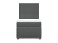 Sommier à Calmetop de lit avec matelas Gris foncé 90x200 cm Tissu 84439EFXD