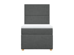 Sommier à Calmetop de lit avec matelas Gris foncé 90x200 cm Tissu 84439EFXD
