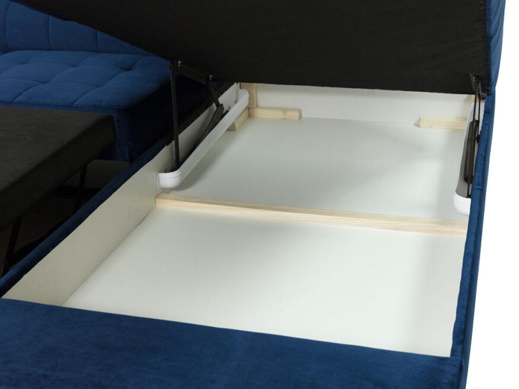 Canapé d'angle Calmetop 207 Rose Fonction de couchage Boîte de literie 264x203x73cm 48729FIET