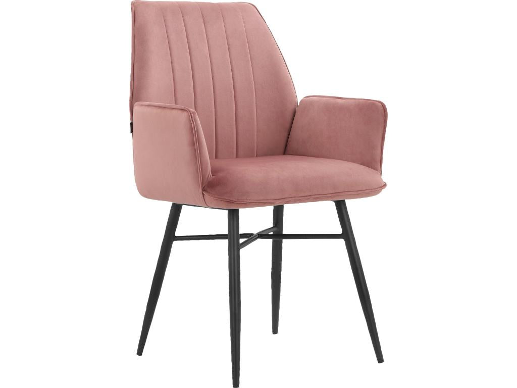 Lot de 2 chaises de salle à manger Calmetop Rose 83789HAAF