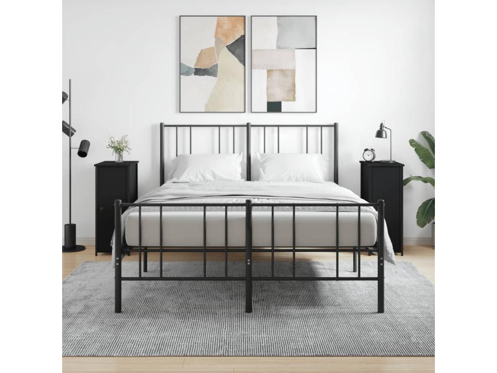 Tables de chevet 2 pcs noir 32x42x80 bois d'ingénierie 10398MMLC