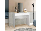 Coiffeuse table de maquillage avec 2 tiroirs miroir coloris blanc 05784FDVO