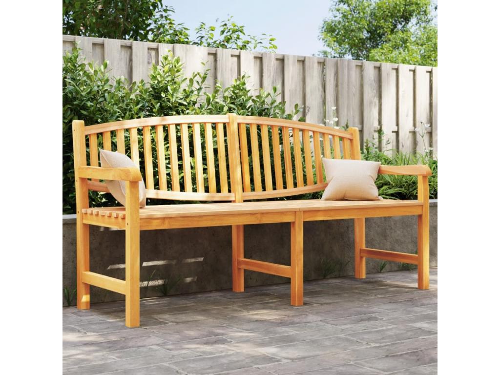 Banc de jardin 179,5x60x90 cm bois de teck solide 71661HMEG