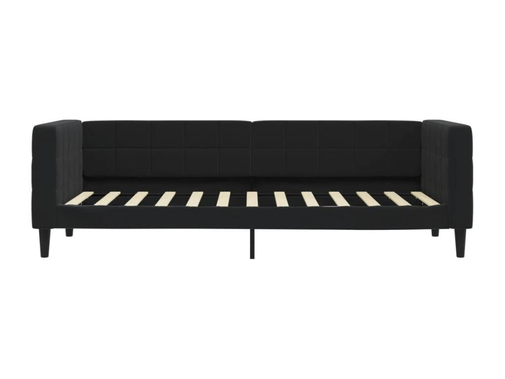 Lit de repos sans matelas noir 80x200 cm velours 85596INPT