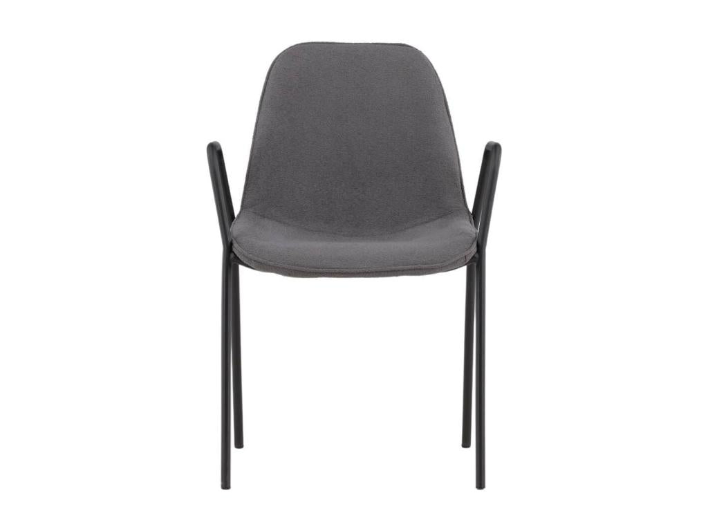 Artvivrestore chaise de salle à manger avec accoudoirs gris foncé 95509OKEC