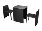 Mobilier de Artvivrestore 3 pièces avec coussins Résine tressée Noir 89308LCJR