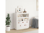 Buffet haut Blanc 100x40x108,5 cm Bois massif de pin 64797ZPJV