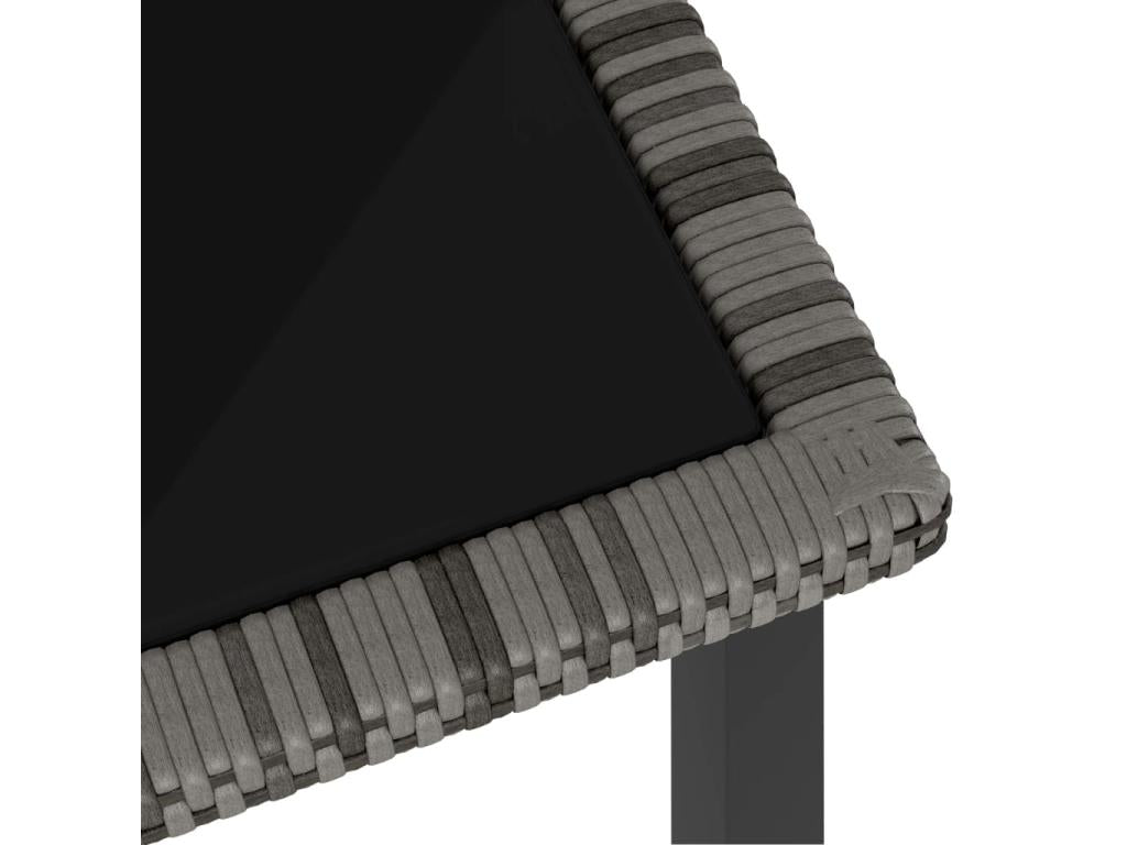 Ensemble de salle à manger de jardin 5 pièces Résine tressée Gris 61031QLLT