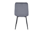 Lot de 4 chaise salle à manger - Velours / Métal - Gris foncé - Calmetop 05945RGPS