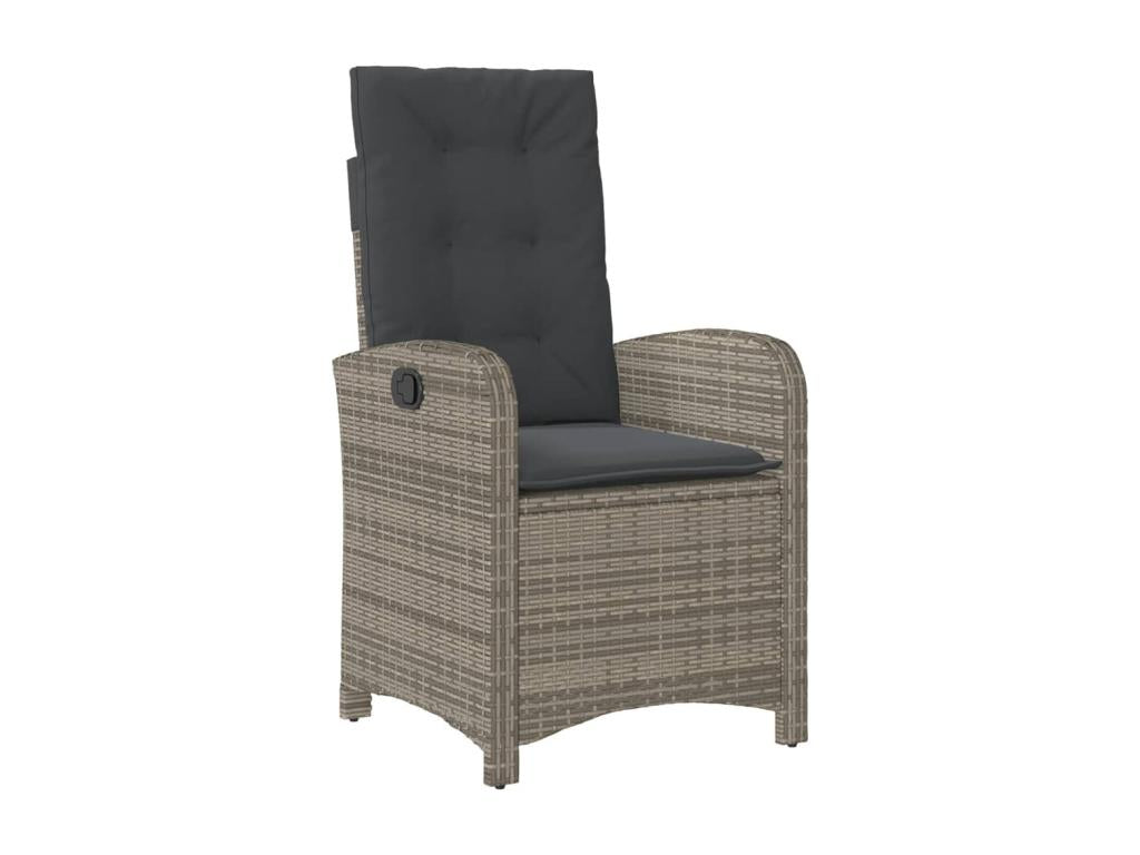 Ensemble à manger de jardin 5 pcs coussins gris résine tressée 76690IQNG