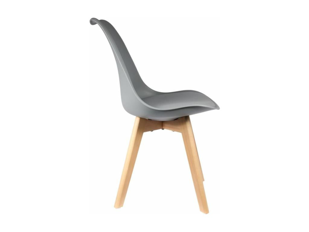 Chaise Scandinave Coque Pp Rembourrée Gris - Lot de 4 28592IUDM