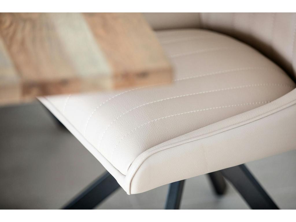 Chaise salle à manger beige lot de 2 Calmetop 42381SZVA