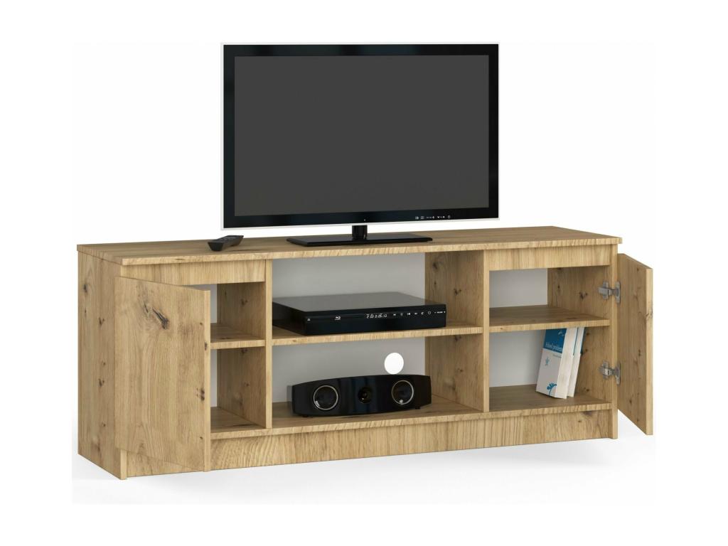 meuble tv Nidchicshop 2 portes 2 étagères 140x40x55 cm 27678XNDT