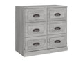 Buffet Calmetop gris 70x35,5x67,5 cm bois d'ingénierie 10903RKNS