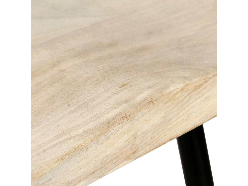 Tabourets de bar lot de 2 bois de manguier massif 44860IWJI