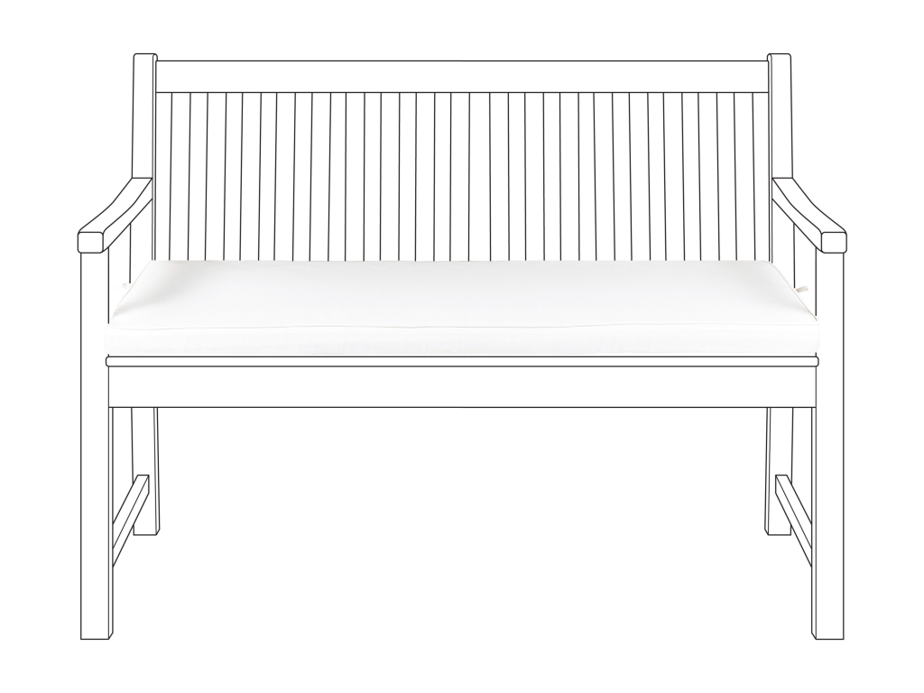 Coussin de banquette Calmetop 112x54 cm Blanc cassé 05984KHTI