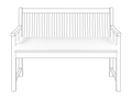 Coussin de banquette Calmetop 112x54 cm Blanc cassé 05984KHTI