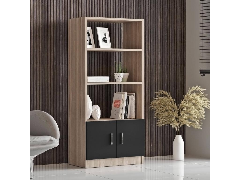 Set de bureau Nidchicshop Composition du studio Nidchicshop de bureau Ensemble de bureau et de tiroirs Chêne et Noir 58229IFOC