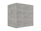 Table de chevet 2 tiroirs bois effet béton Calmetop 64336AVDW