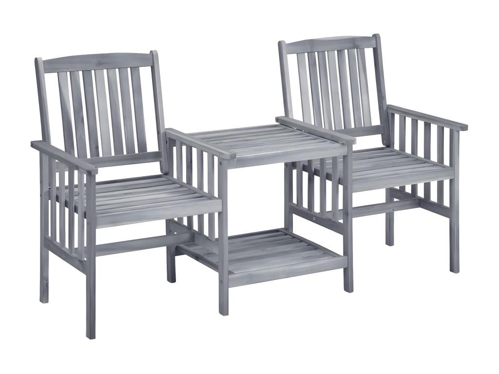 Chaises de jardin avec table à thé et coussins Nidchicshop solide 45 51338DKUR