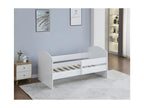 Lit enfant avec barrière Calmetop - Bois - Blanc - 80x160 cm 12012MLEV