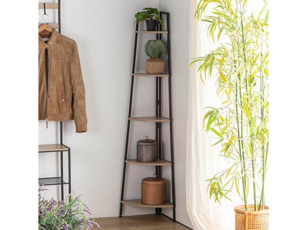 Bibliothèque en fer 50x33x164 cm 12090ITTN