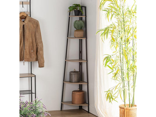 Bibliothèque en fer 50x33x164 cm 12090ITTN