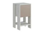 Chevet Calmetop Commode basse Table de nuit Étagère de chevet 30x30h55 cm Blanc et Calmetop 11124FVST