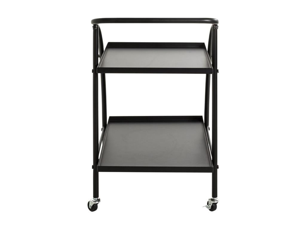 Chariot de service Nidchicshop en métal coloris noir -longueur 68 x profondeur 42 x hauteur 71cm 91401BVQN