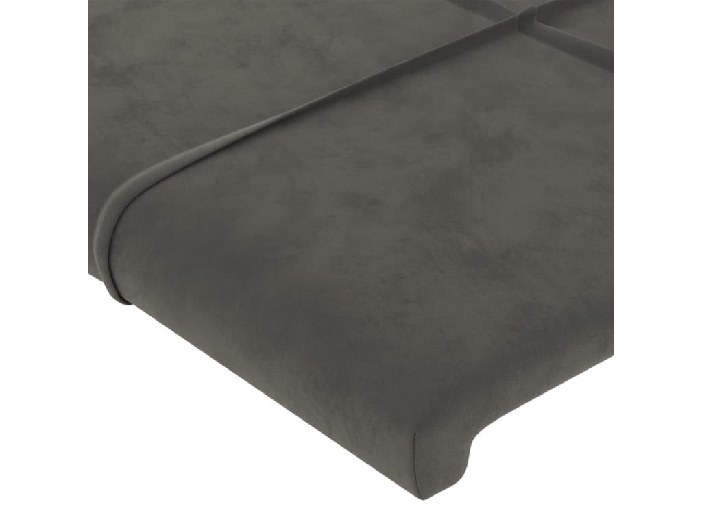 Tête de lit à LED Gris foncé 90x5x78/88 cm Velours 49684UQTI