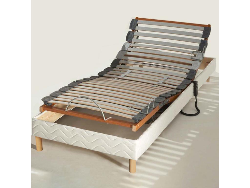 Sommier avec réglage fermeté au niveau lombaire 90x190 Dimensions - 90x190 cm 71513RRLS